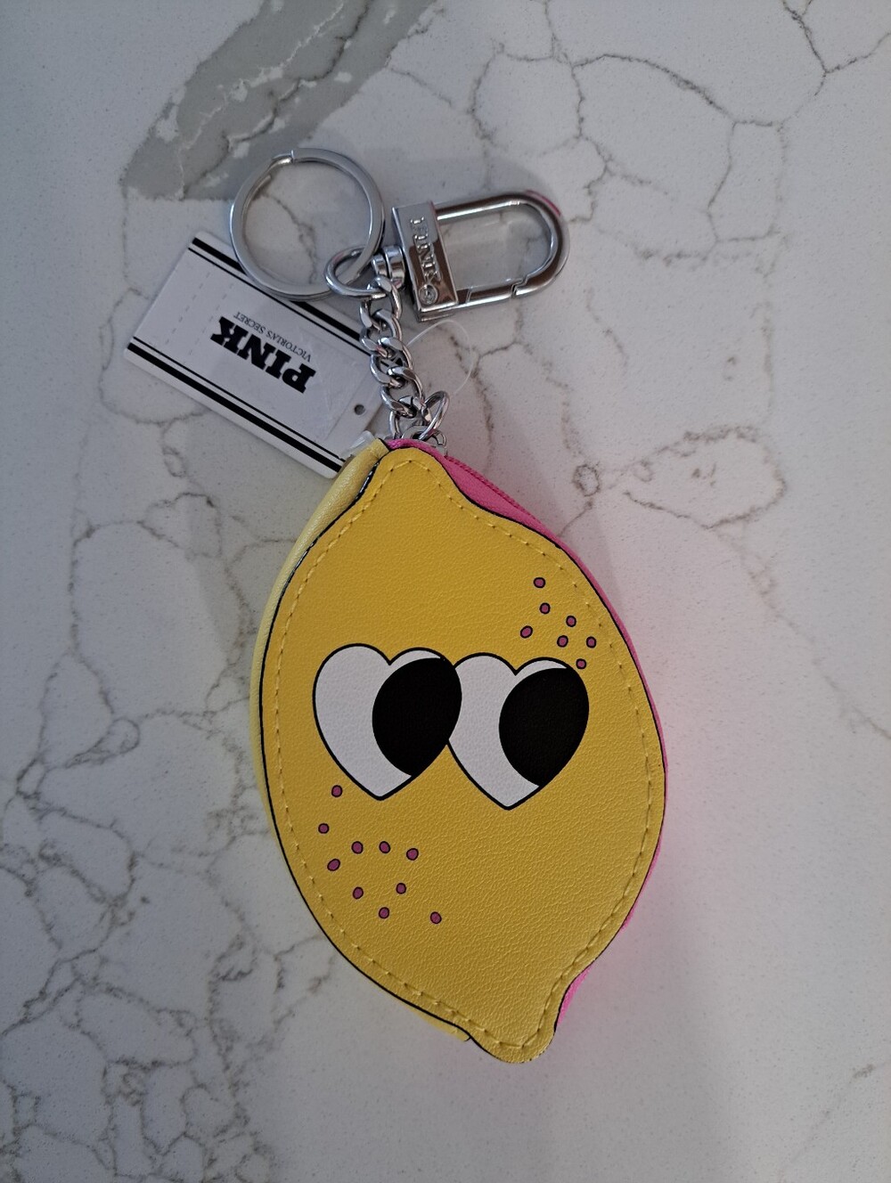 Pink keychain/coin purse - New